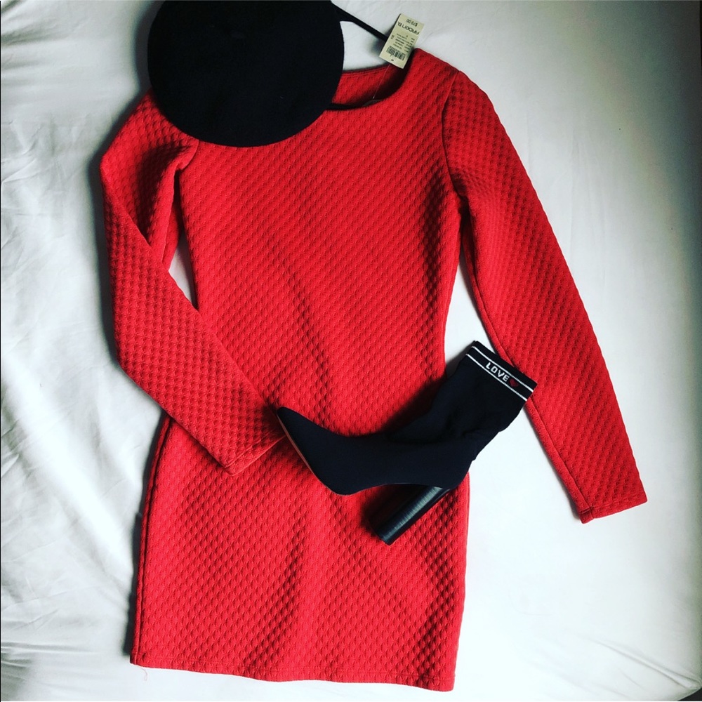 NWT Textured Red Dress